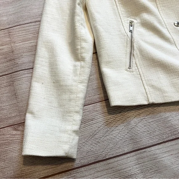 Banana Republic Tweed Asymmetrical Zip Blazer Moto Jacket - Picture 14 of 15